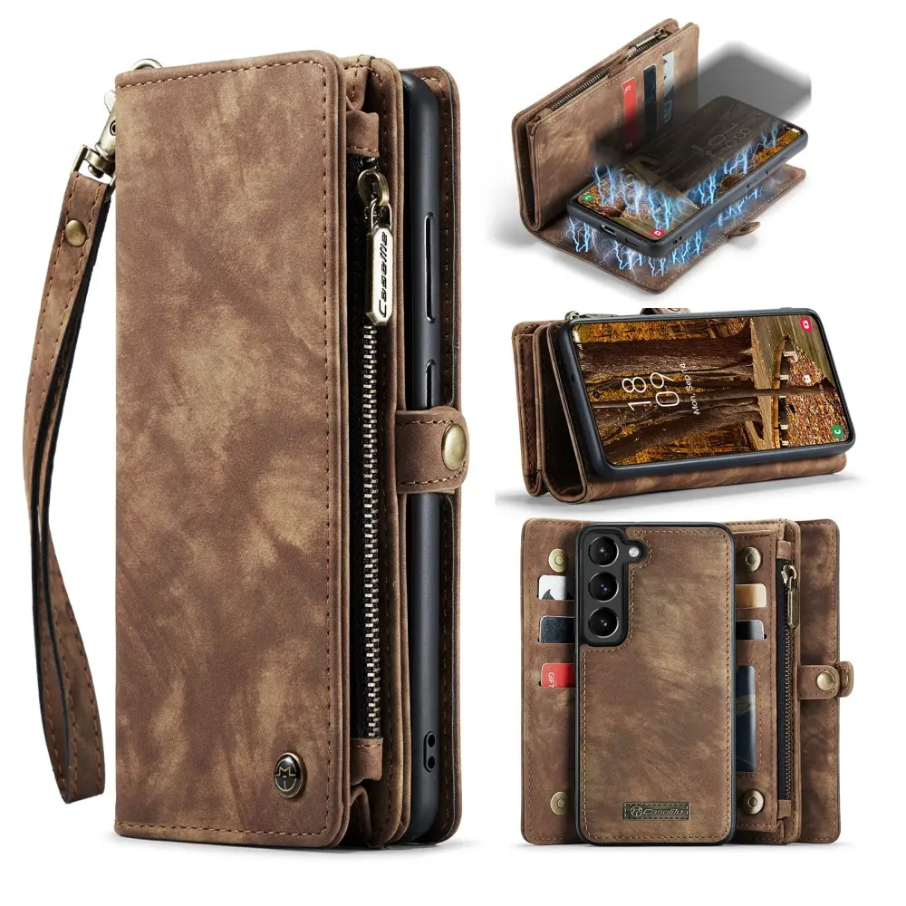 Multi-slot Mobiltaske Samsung Galaxy S23 Brun