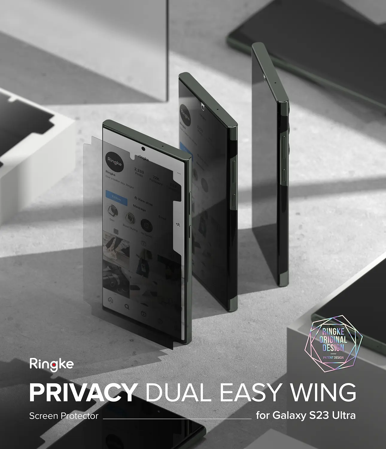 Privacy Dual Easy Wing Screen Protector Samsung Galaxy S23 Ultra