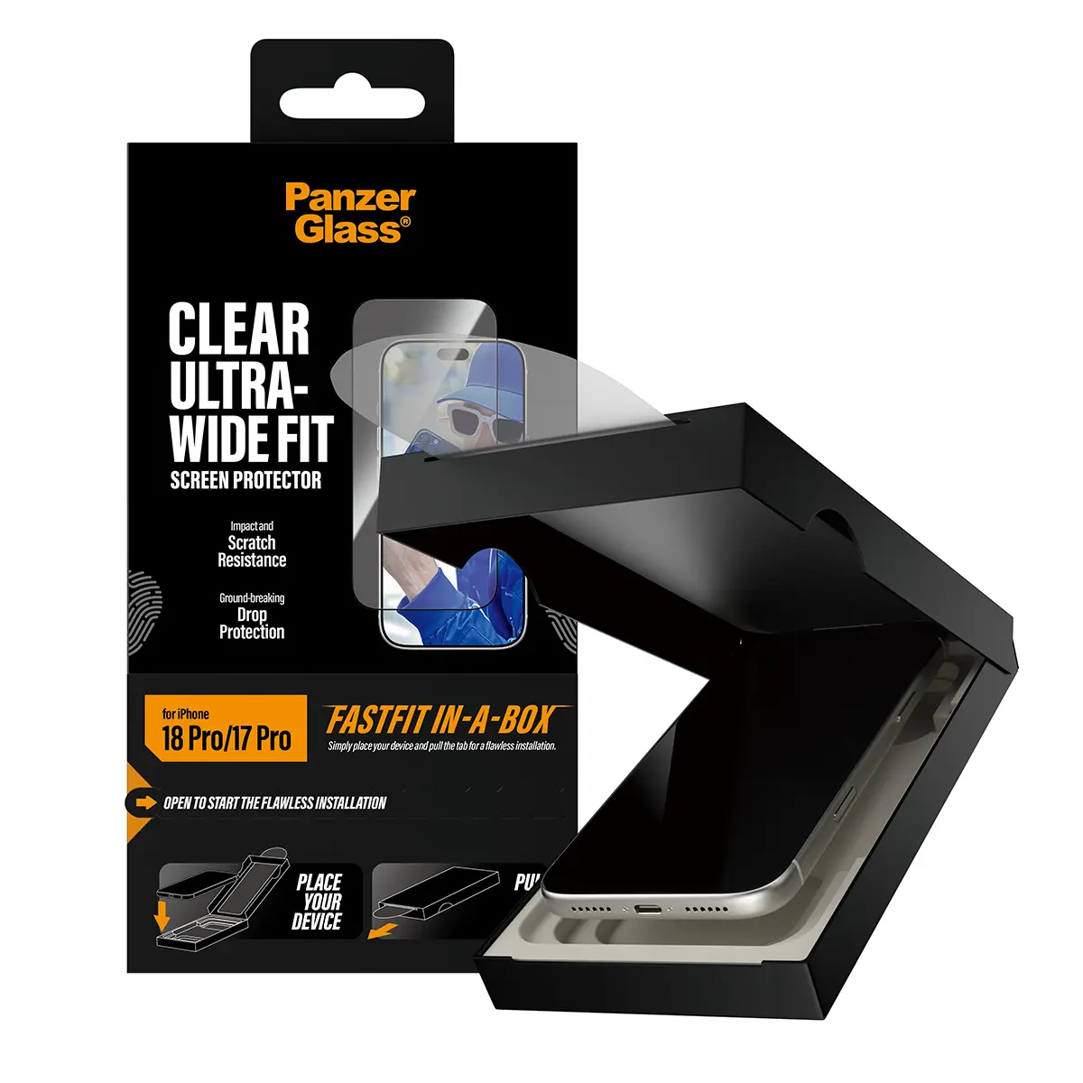 iPhone 18 Pro Screen Protector (with Fastfit in-a-box) Ultra Wide Fit
