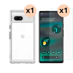 Google Pixel 7a Kit med Skal och Skärmskydd