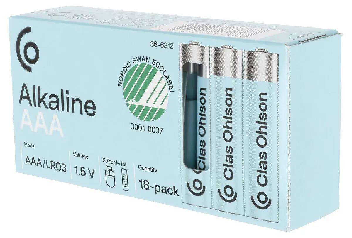 Alkalisk AAA-batteri LR03 (18-pack)