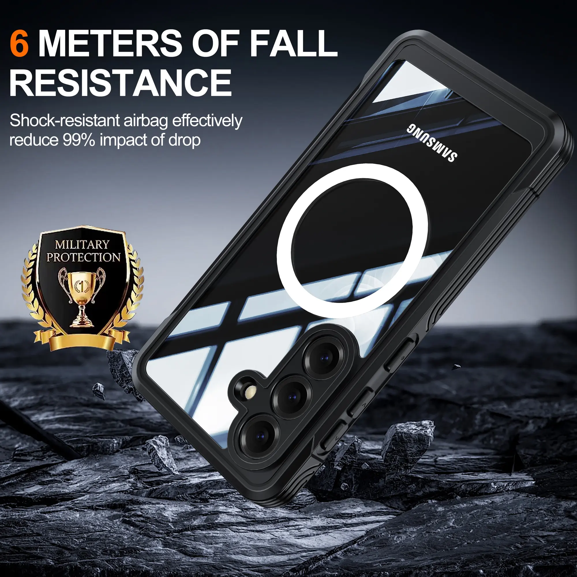 Premium Full Protection Case Samsung Galaxy S26 Plus Svart