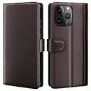 Ægte Læderetui iPhone 15 Pro Max Brun