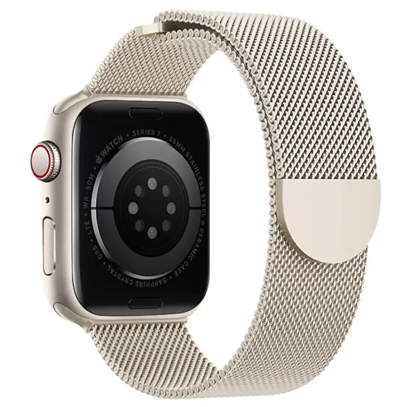 Armband Milanese Apple Watch Ultra 49mm 3rd Gen Starlight