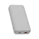 20W Powerbank USB-C + USB-A 20000mAh, Hvit