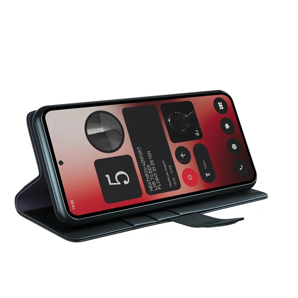 Äkta Läderfodral Nothing Phone 2a Svart