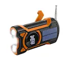 Xtorm Solcelledrevet nødradio med sveiv 5000mAh, Svart/oransje