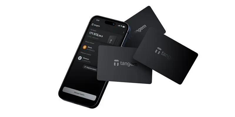 Crypto Hardware Wallet 3 Card set svart
