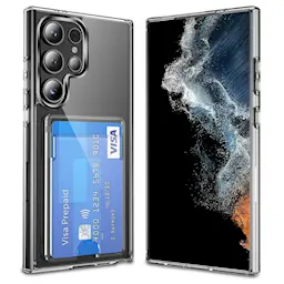 Samsung Galaxy S26 Ultra Hybridisuojakuori integroidulla korttitaskulla, Kirkas