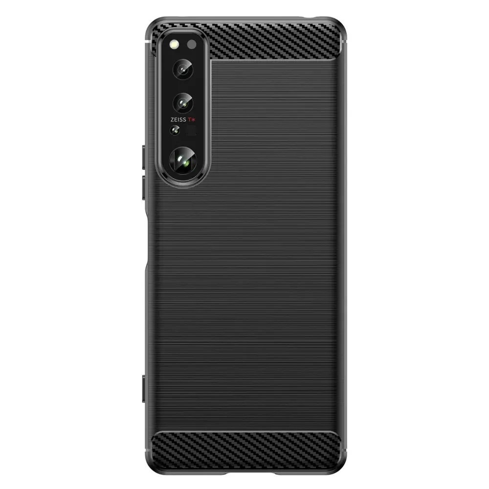 Sony Xperia 1 IV Skal TPU Brushed Svart
