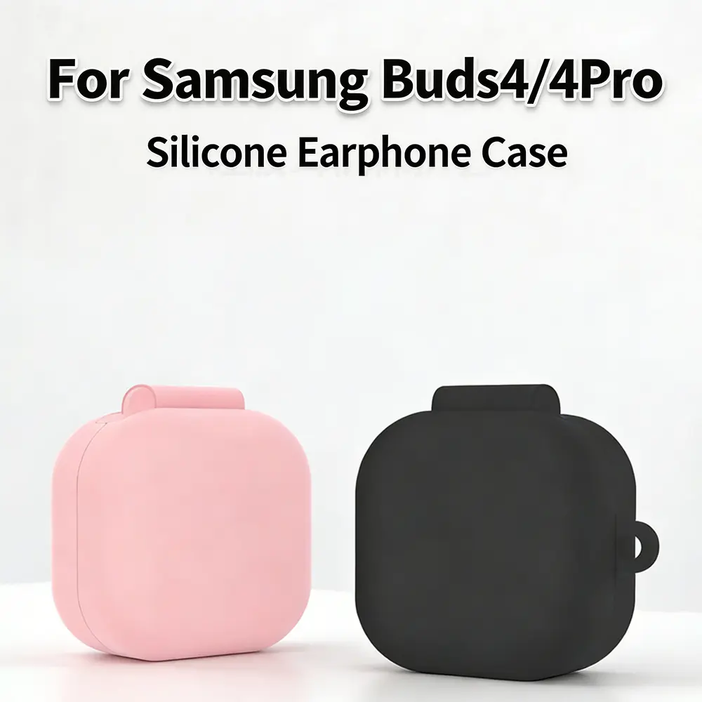Silikonskal med karbinhake Samsung Galaxy Buds 4 Pro Rosa
