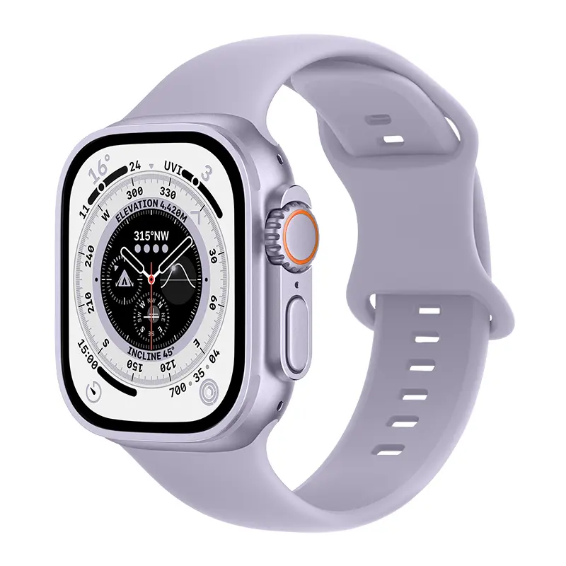 Silikonarmband Apple Watch Series 12 47mm Lila