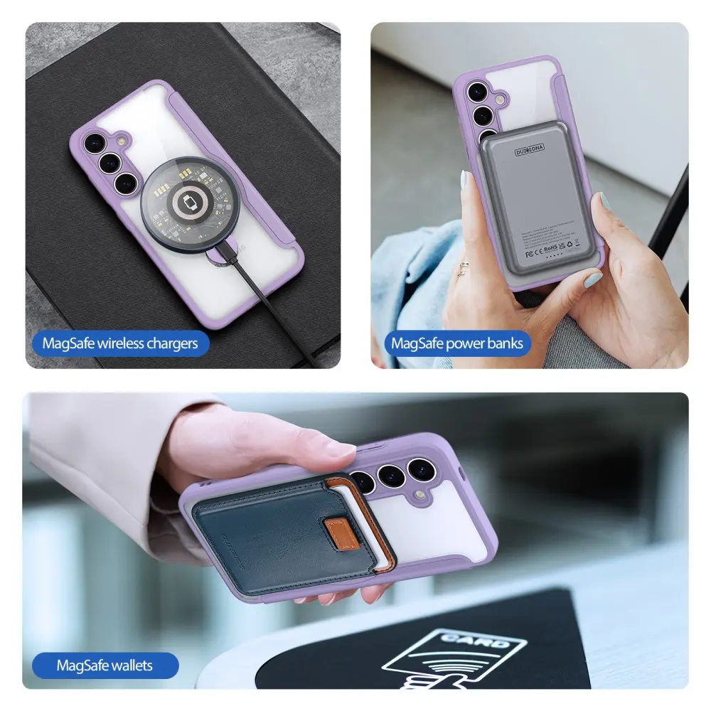 Skin X Pro MagSafe Kickstand Samsung Galaxy S25 lila
