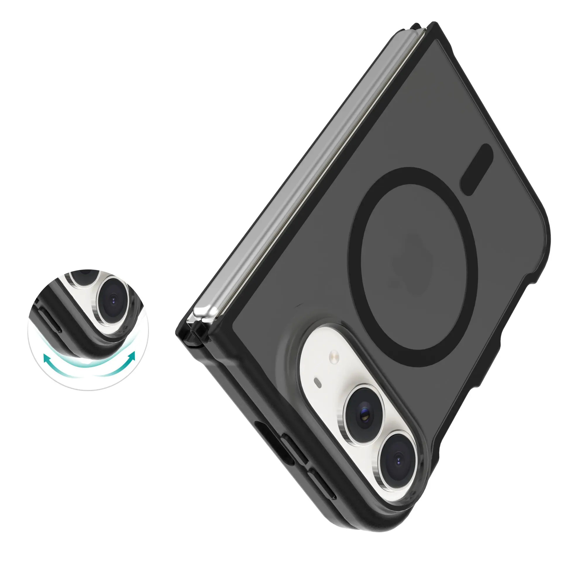 Magnetic Hybrid Skal iPhone Duo Frosted Black