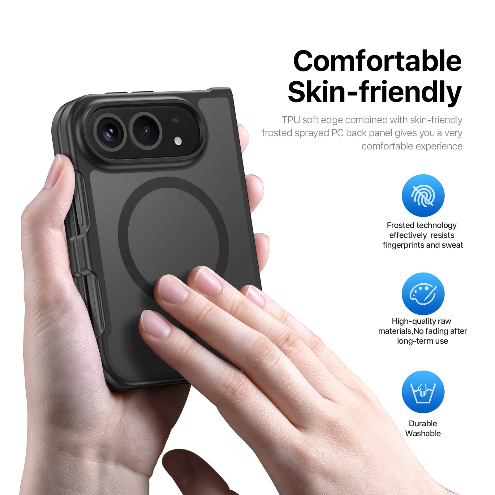 Yind Magnetiskt Skal iPhone Duo Black