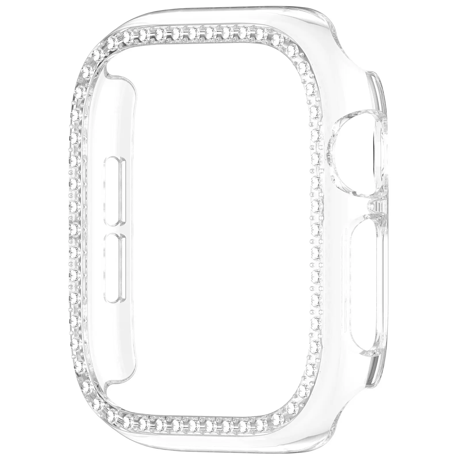 Rhinestone Skal Apple Watch Series 12 43mm Genomskinlig