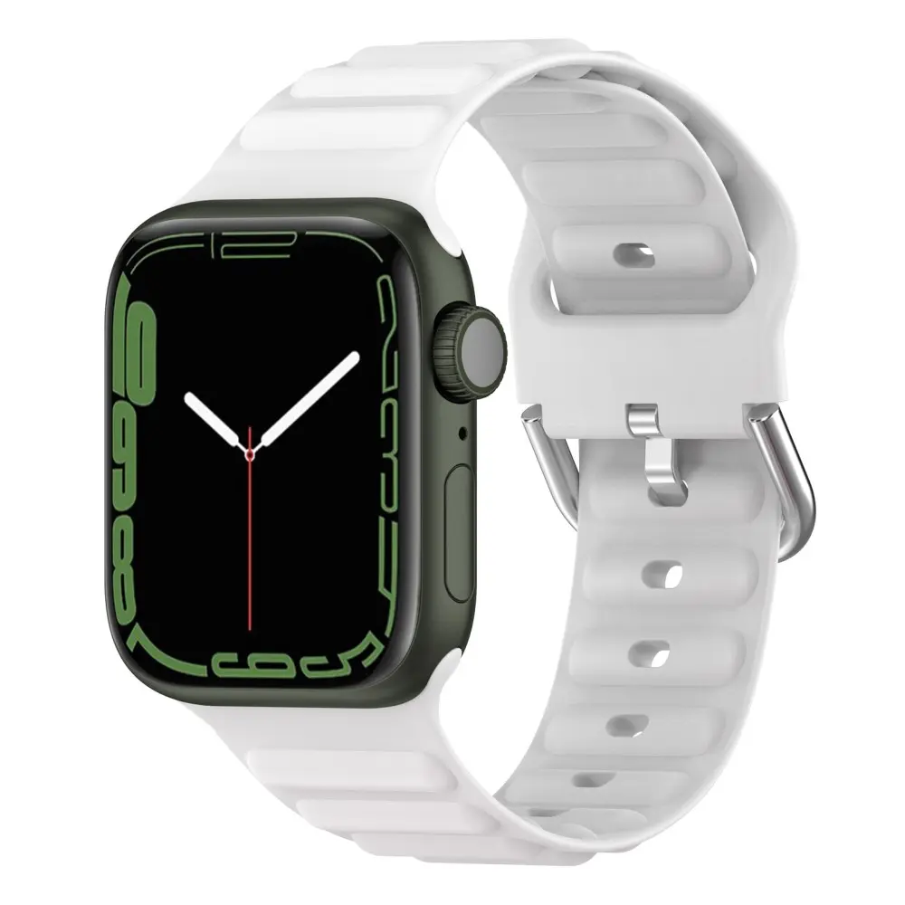Apple Watch Series 7 41mm Urheiluranneke silikonista, Valkoinen