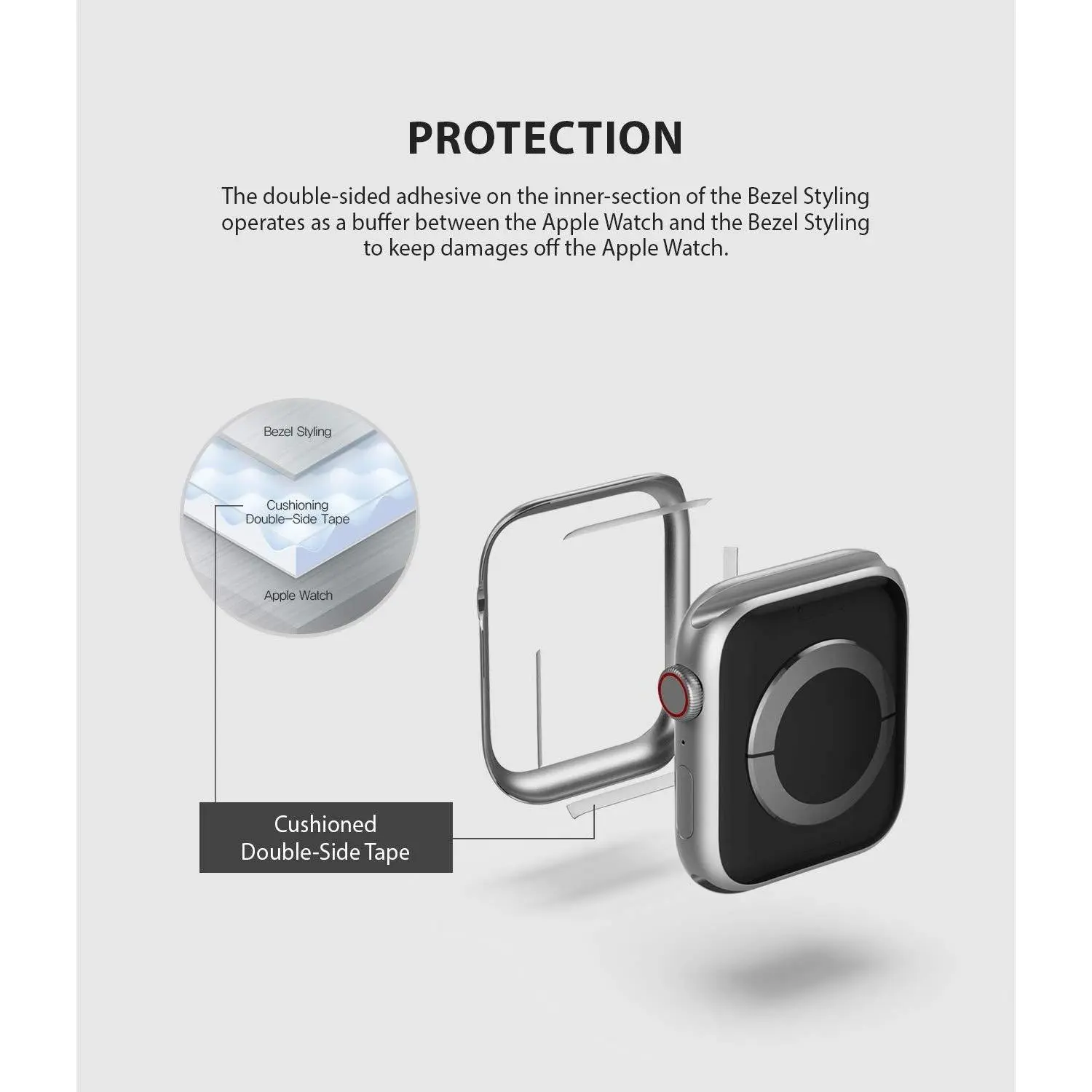 Bezel Styling Apple Watch Series 9 41mm Silver