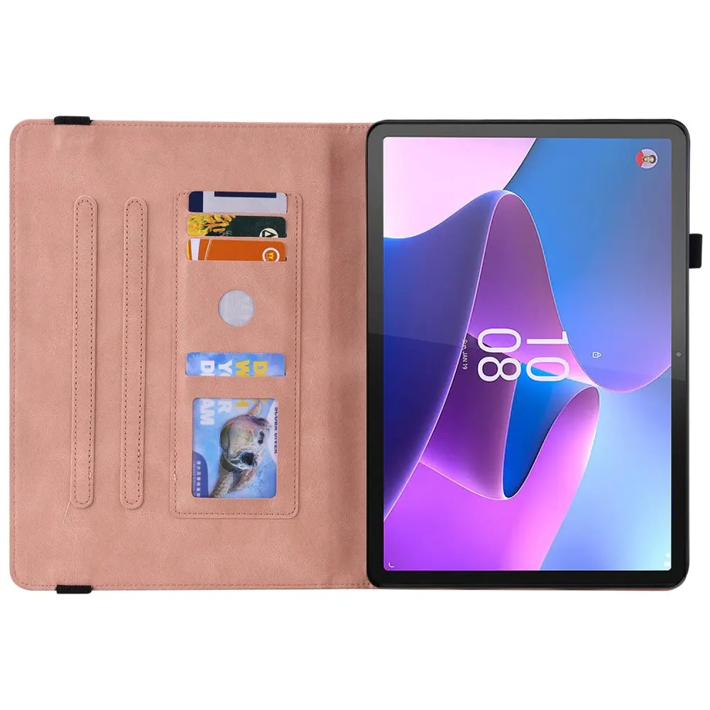 Läderfodral Fjärilar  Lenovo Tab P12 Rosa