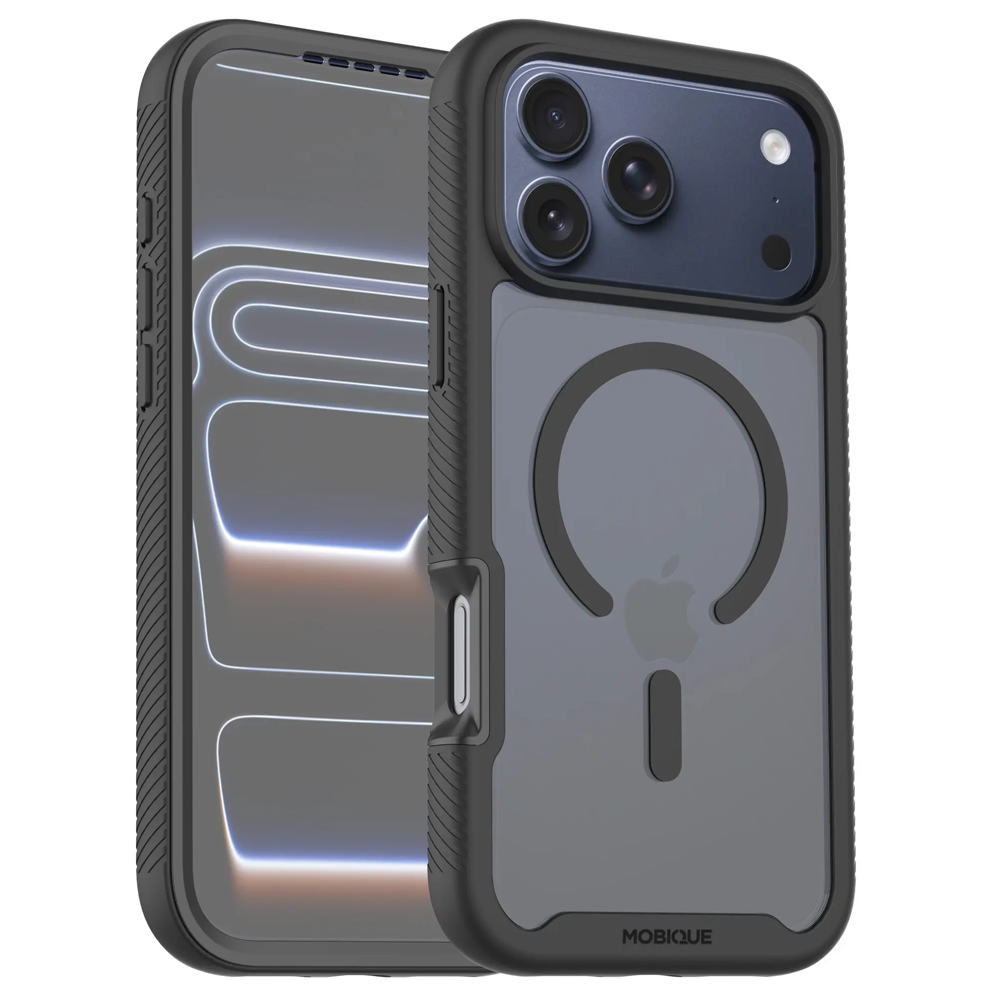 Full Protection Magnetic Case iPhone 17 Pro Max Svart/transparent