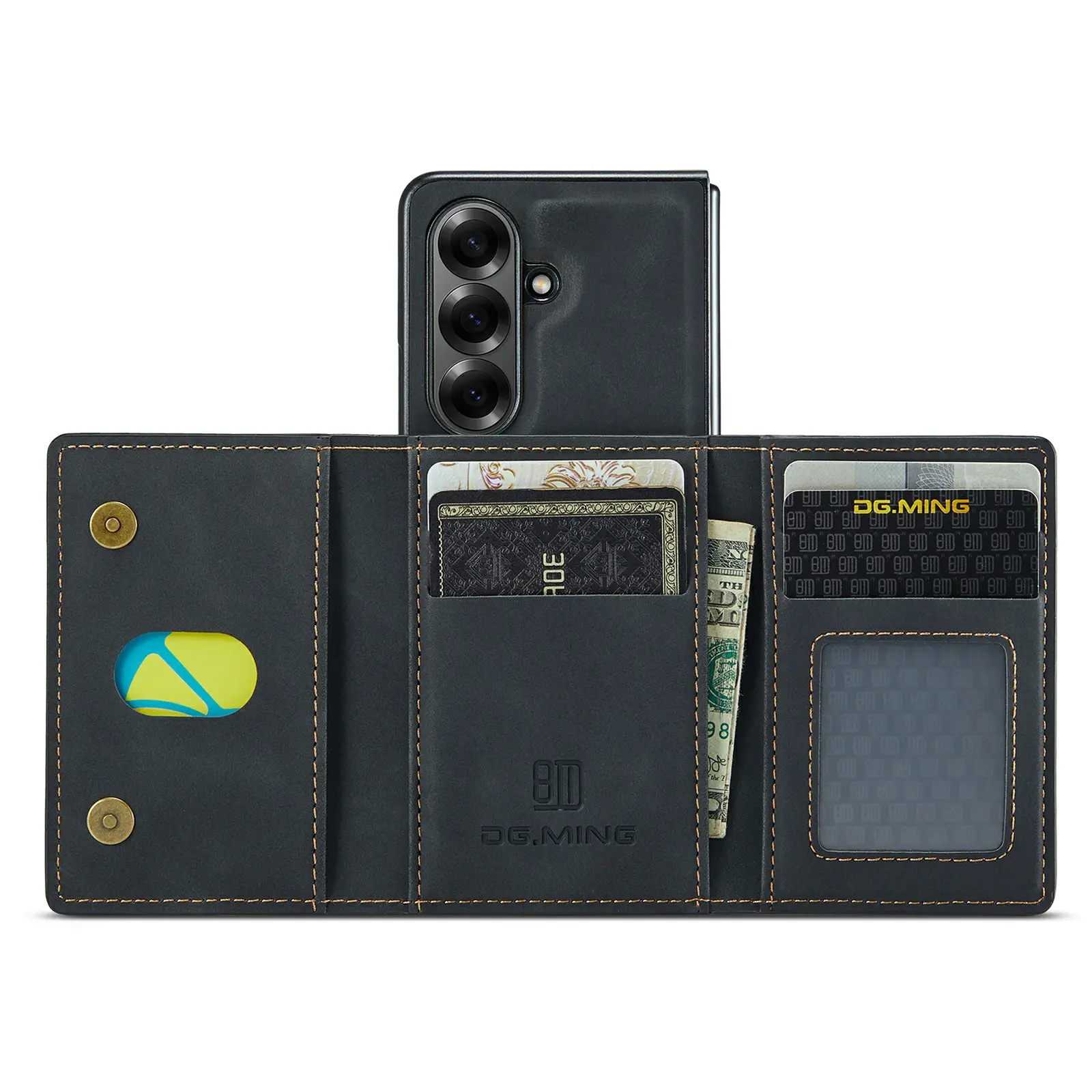 Magnetic Card Slot Case Samsung Galaxy Z Flip 8 Black