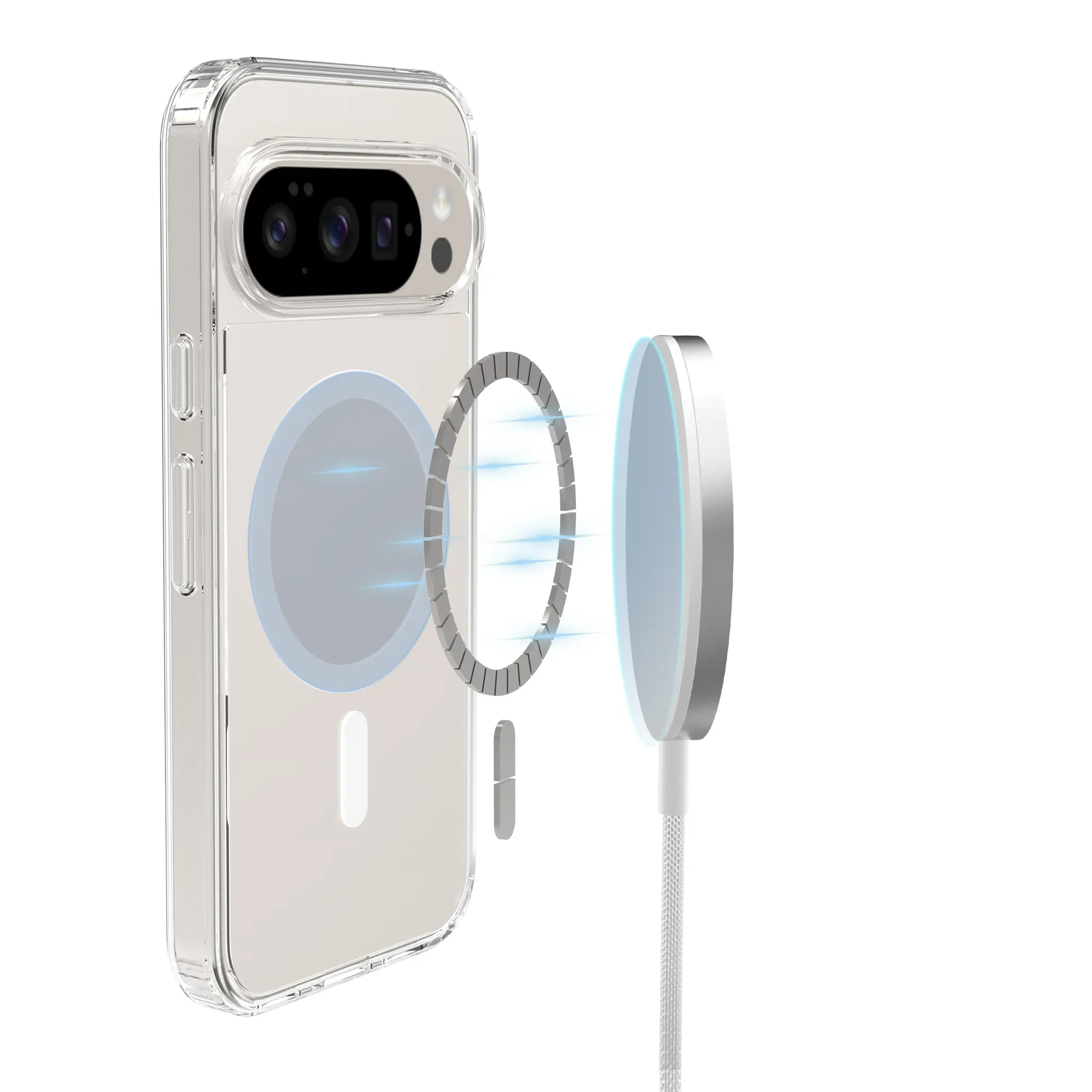 Hybridskal MagSafe Google Pixel 10 Pro XL Genomskinlig