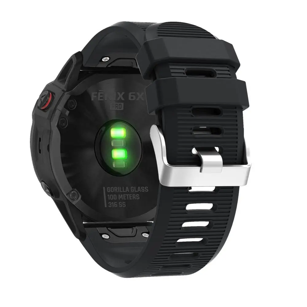 Silikonarmband Garmin Fenix 5X/Fenix 5X Plus Svart