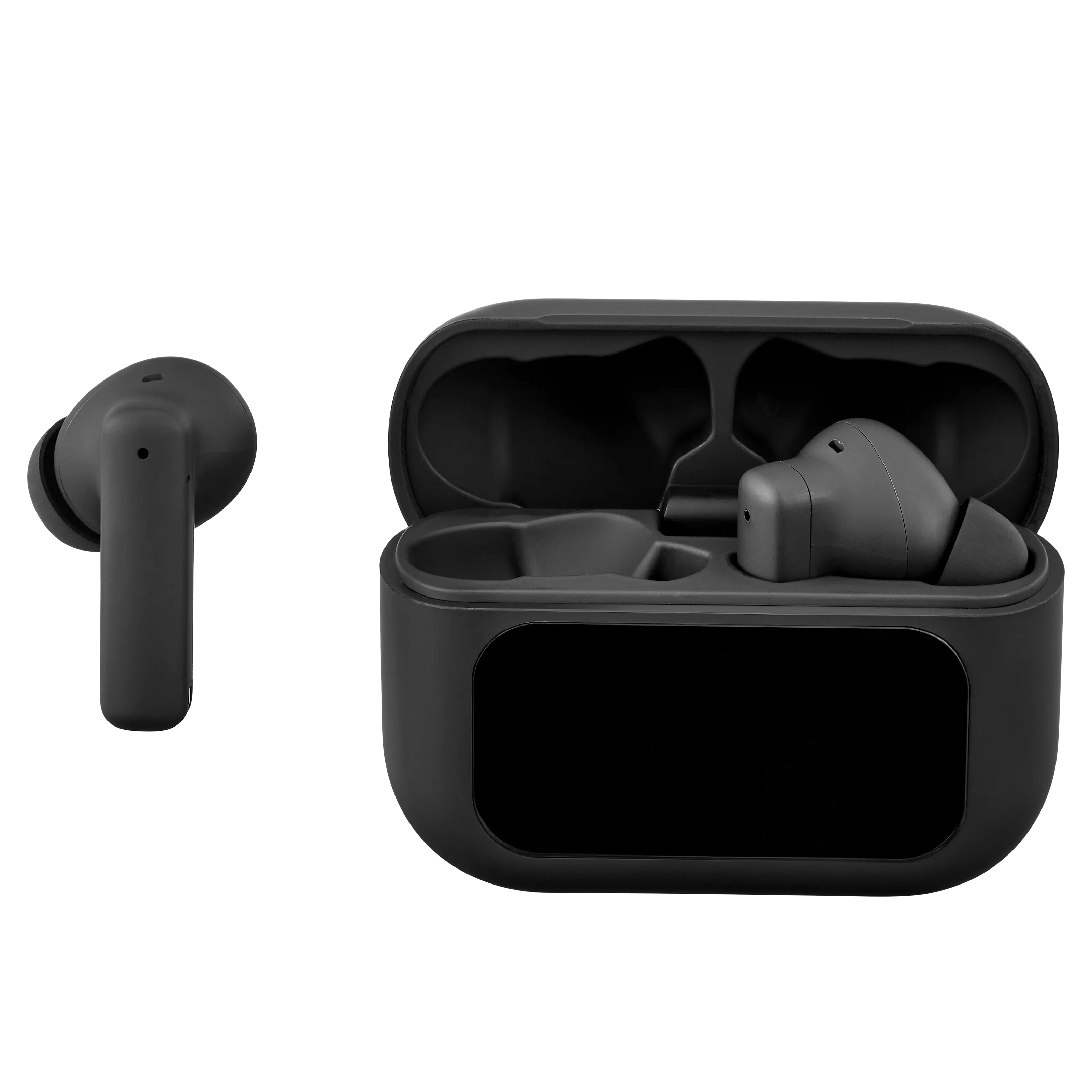 True Wireless in-ear hörlurar med LCD-pekskärm Svart