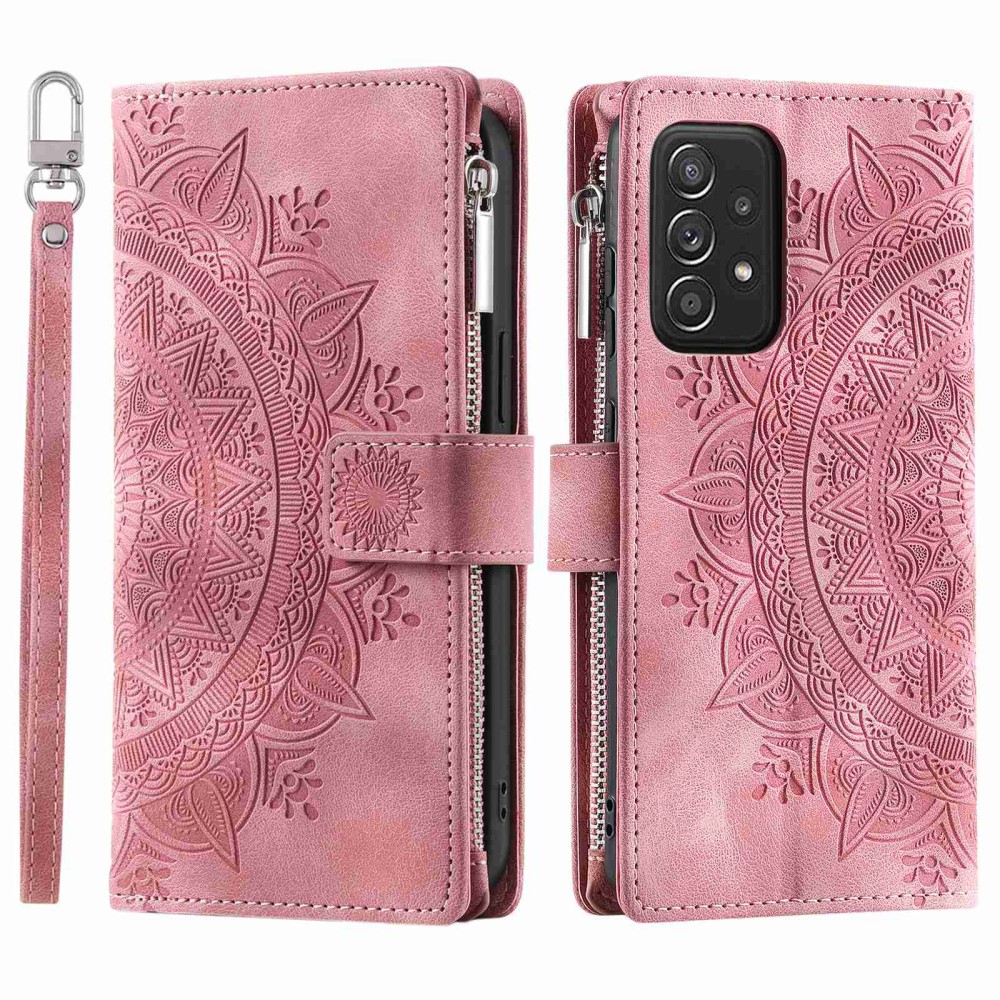 Lommebokveske Samsung Galaxy A52/A52s Mandala rosa