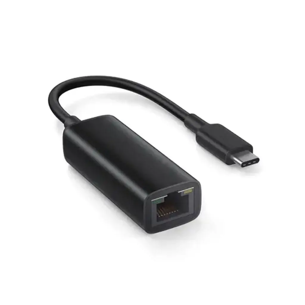 USB-C til Ethernet adapter Sort