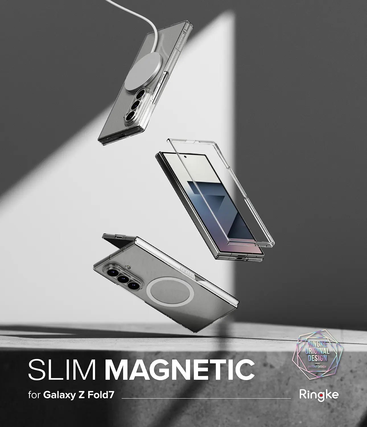 Slim Magnetic Case Samsung Galaxy Z Fold 7 Clear