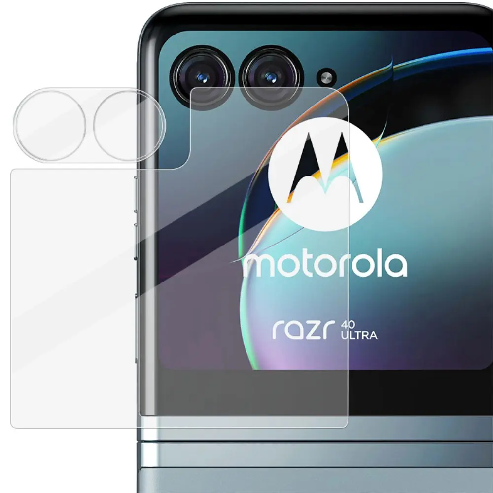Hærdet Glas Linsebeskytter + Skærmbeskytter Motorola Razr 40 Ultra Gennemsigtig