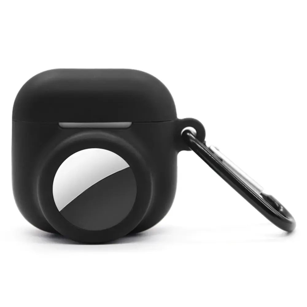 Silikonecover med AirTag holderApple AirPods 4/AirTag sort