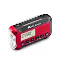 ER250BT Nødradio med sveiv AM/FM 2600mAh, Svart/rød
