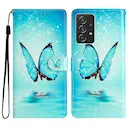 Mobiltaske Samsung Galaxy A53 blå sommerfugle