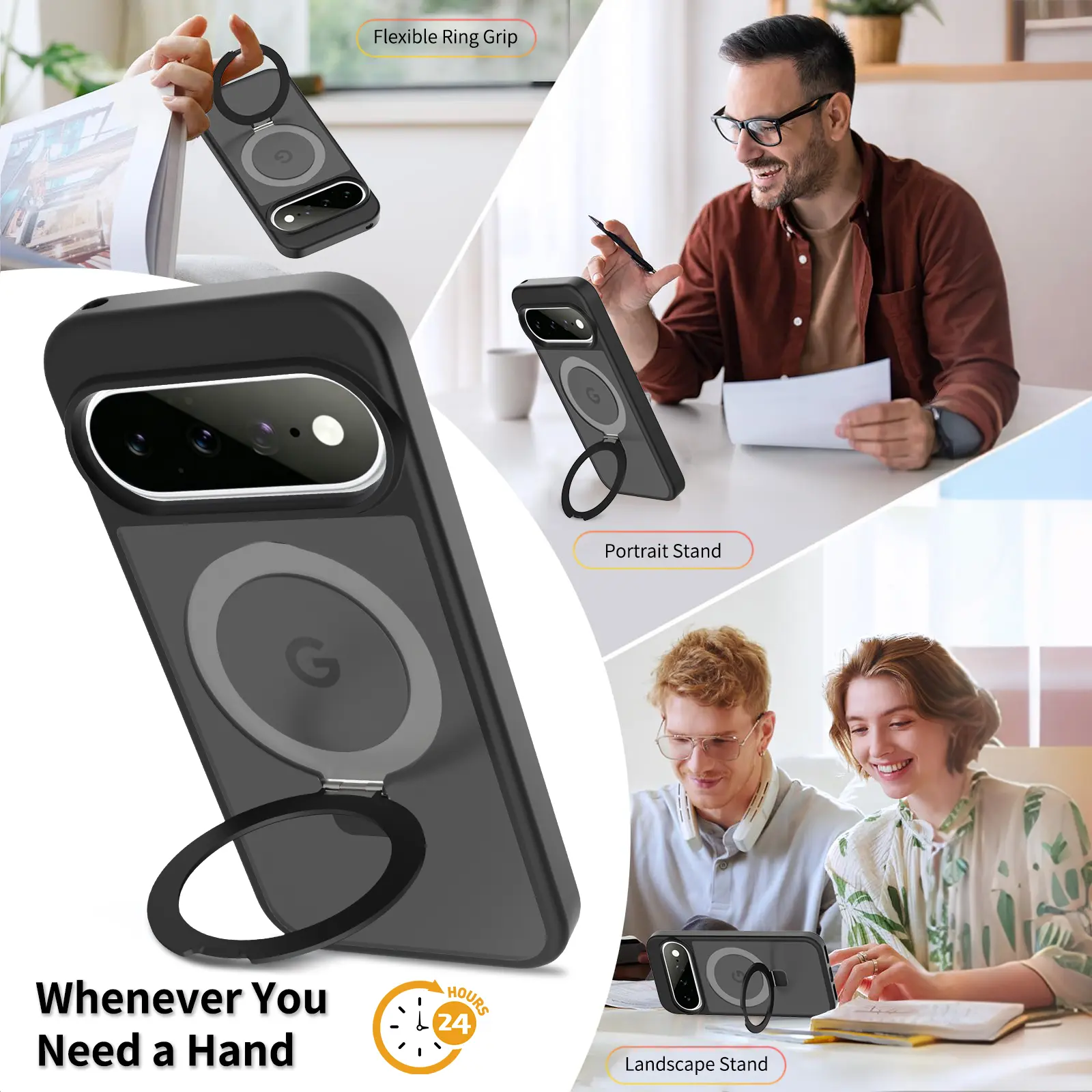 Hybridskal Magnetic Ring Google Pixel 11 Pro XL Svart