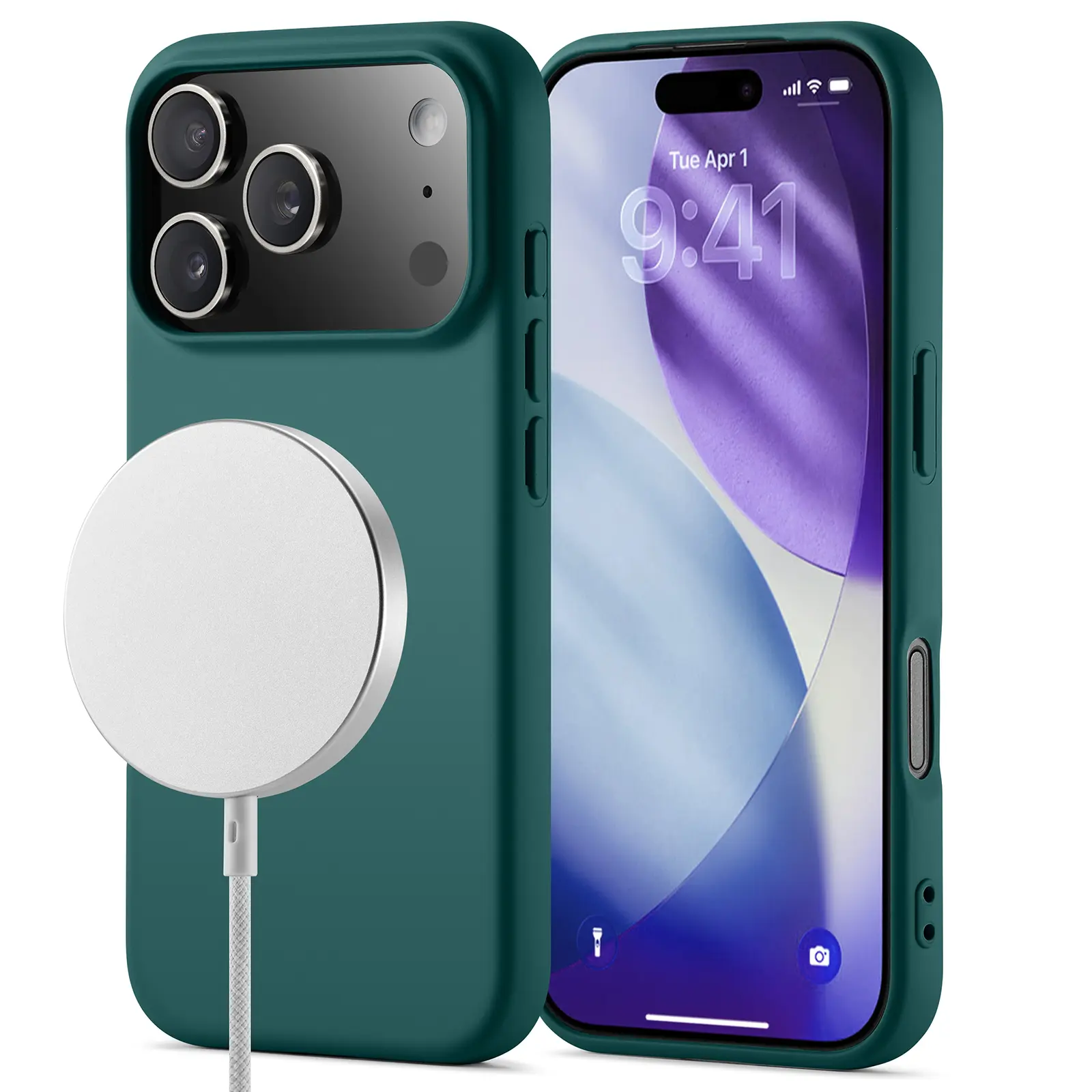 TPU Skal MagSafe iPhone 17 Pro Mörkgrön