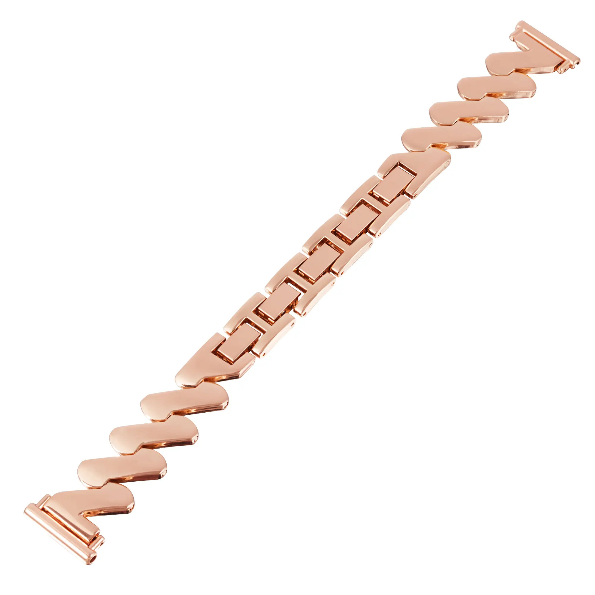 Vågigt Metallarmband Garmin Vivoactive 4s roséguld