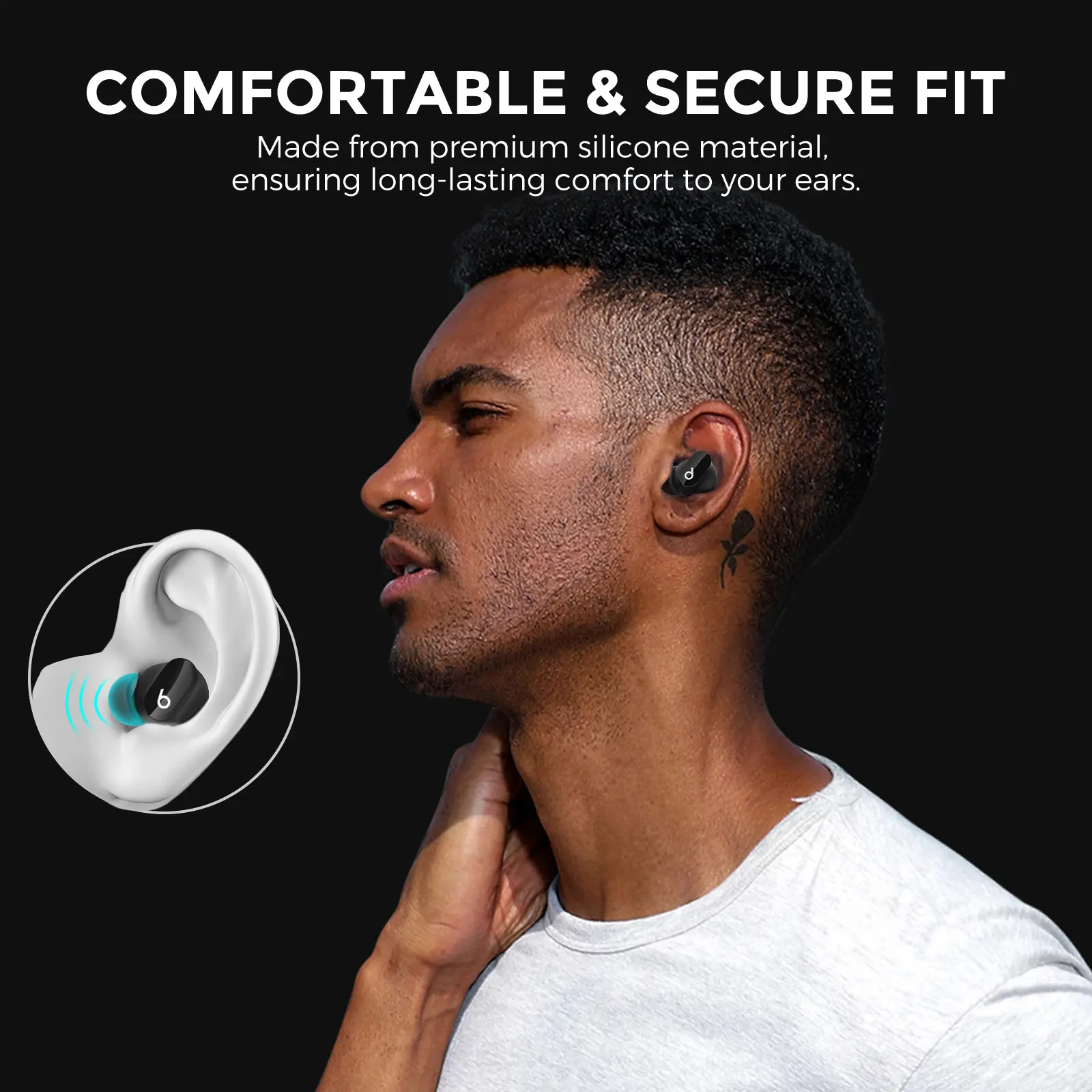 Ear Tips (3-pack) Beats Studio Buds Svart