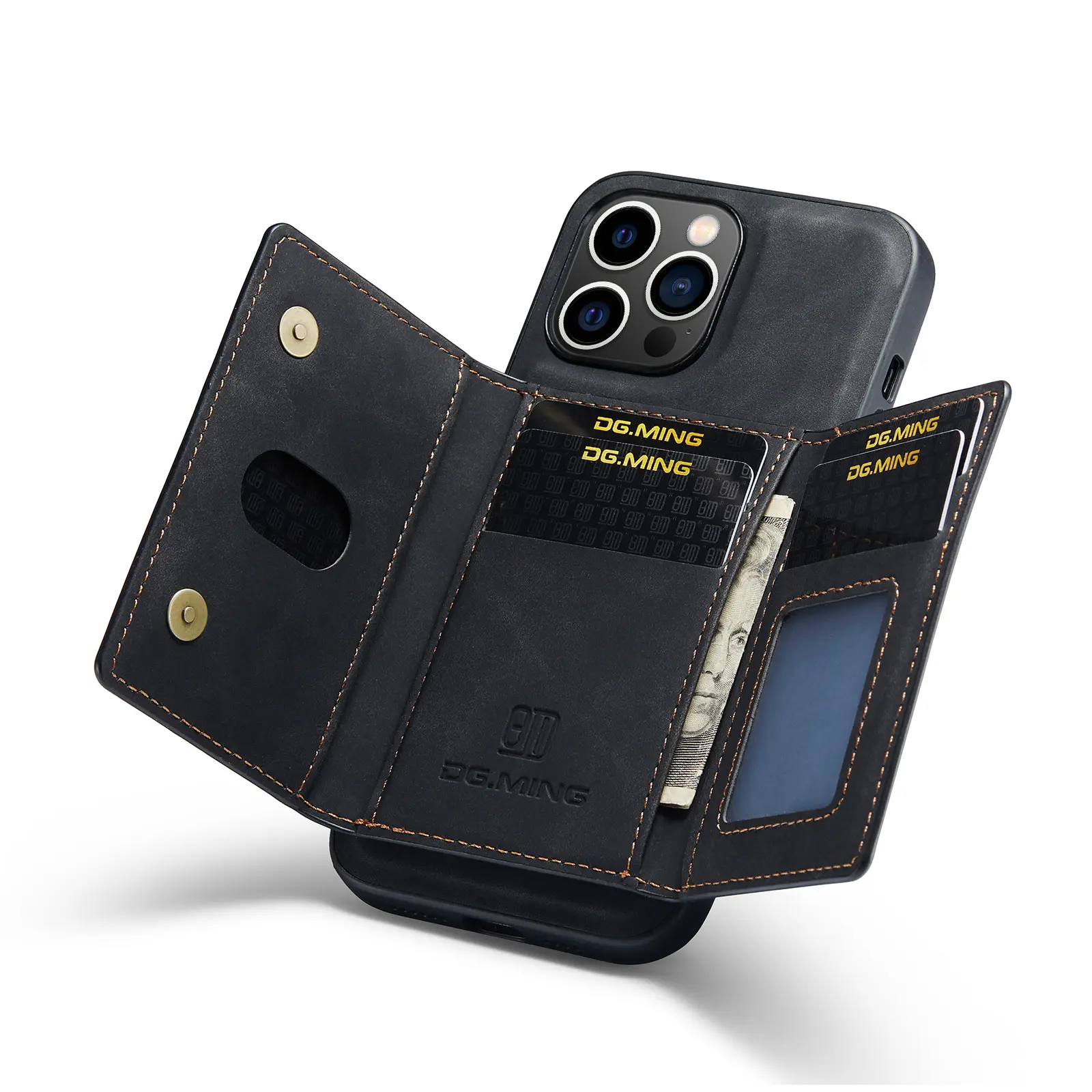 Magnetic Card Slot Case iPhone 15 Pro Svart