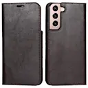 Mobiltaske Ægte Læder Samsung Galaxy S22 Mørkebrun