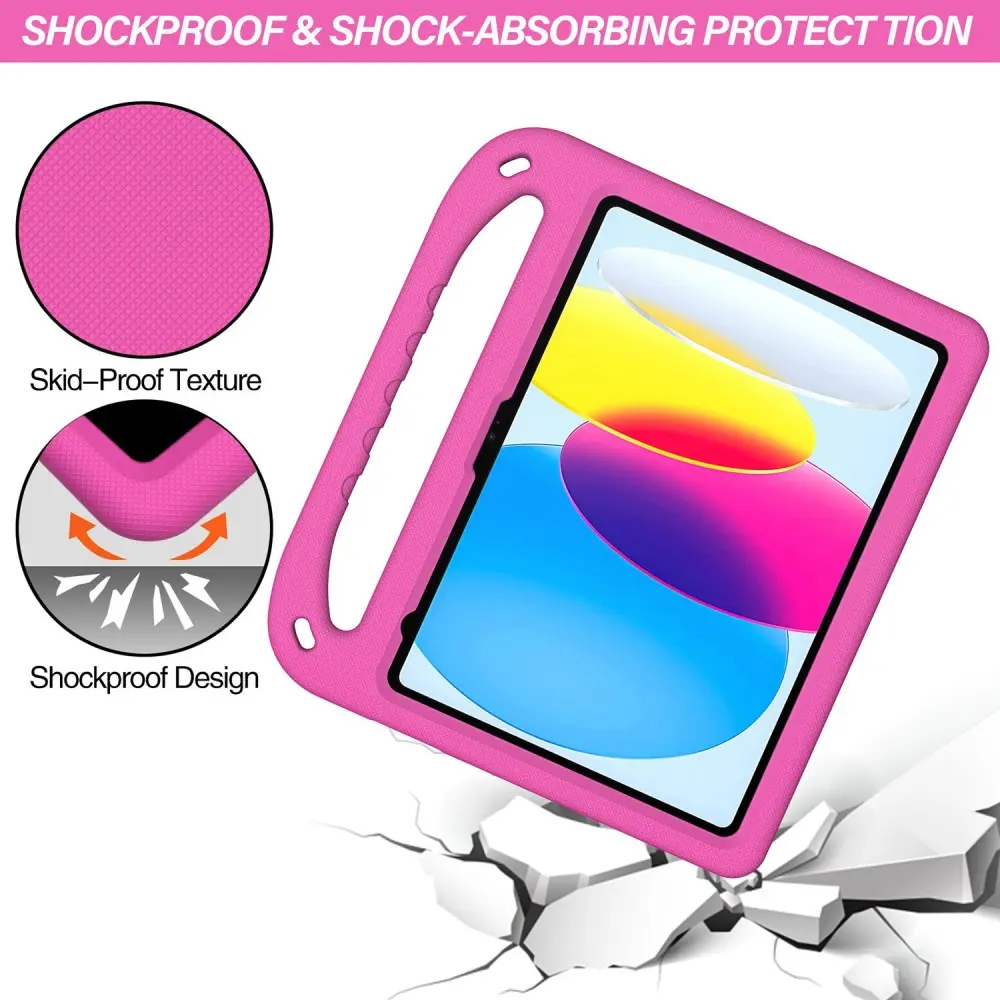 Skal EVA med Handtag Apple iPad 10.9 10th Gen (2022) Rosa