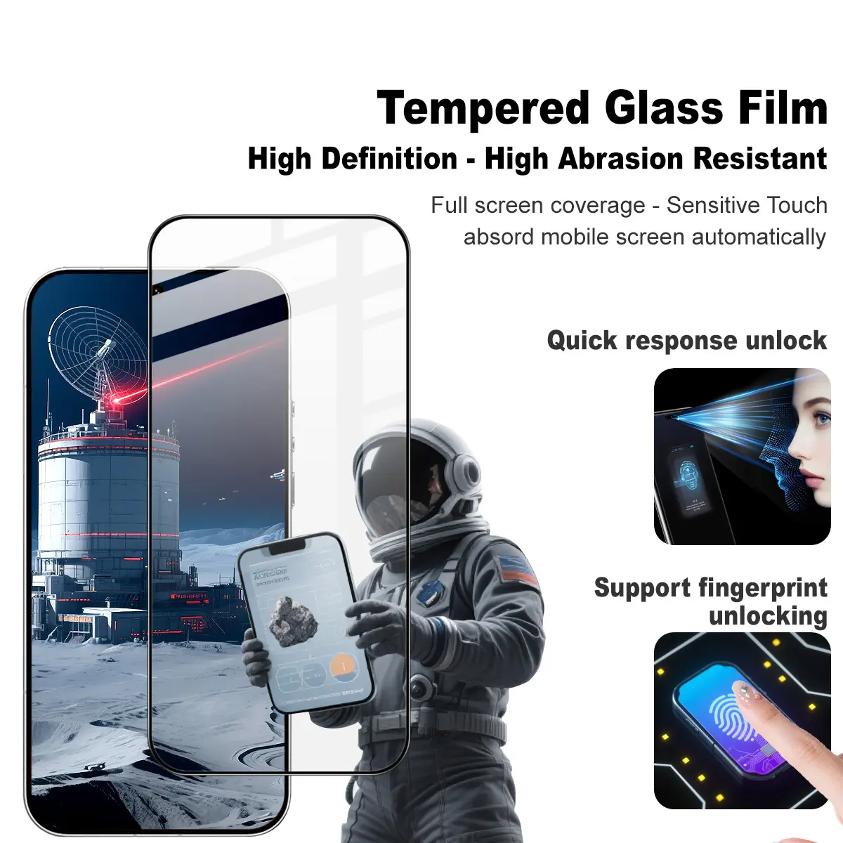Heltäckande Härdat Glas Skärmskydd Xiaomi 17 Ultra svart