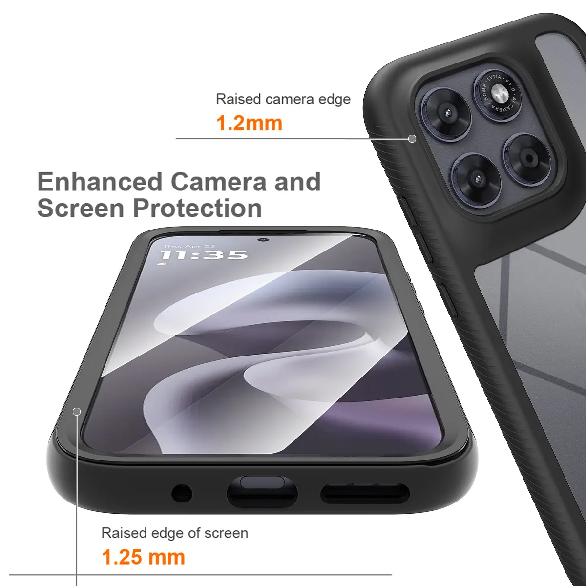 Full Protection Case Motorola Moto G67 Svart