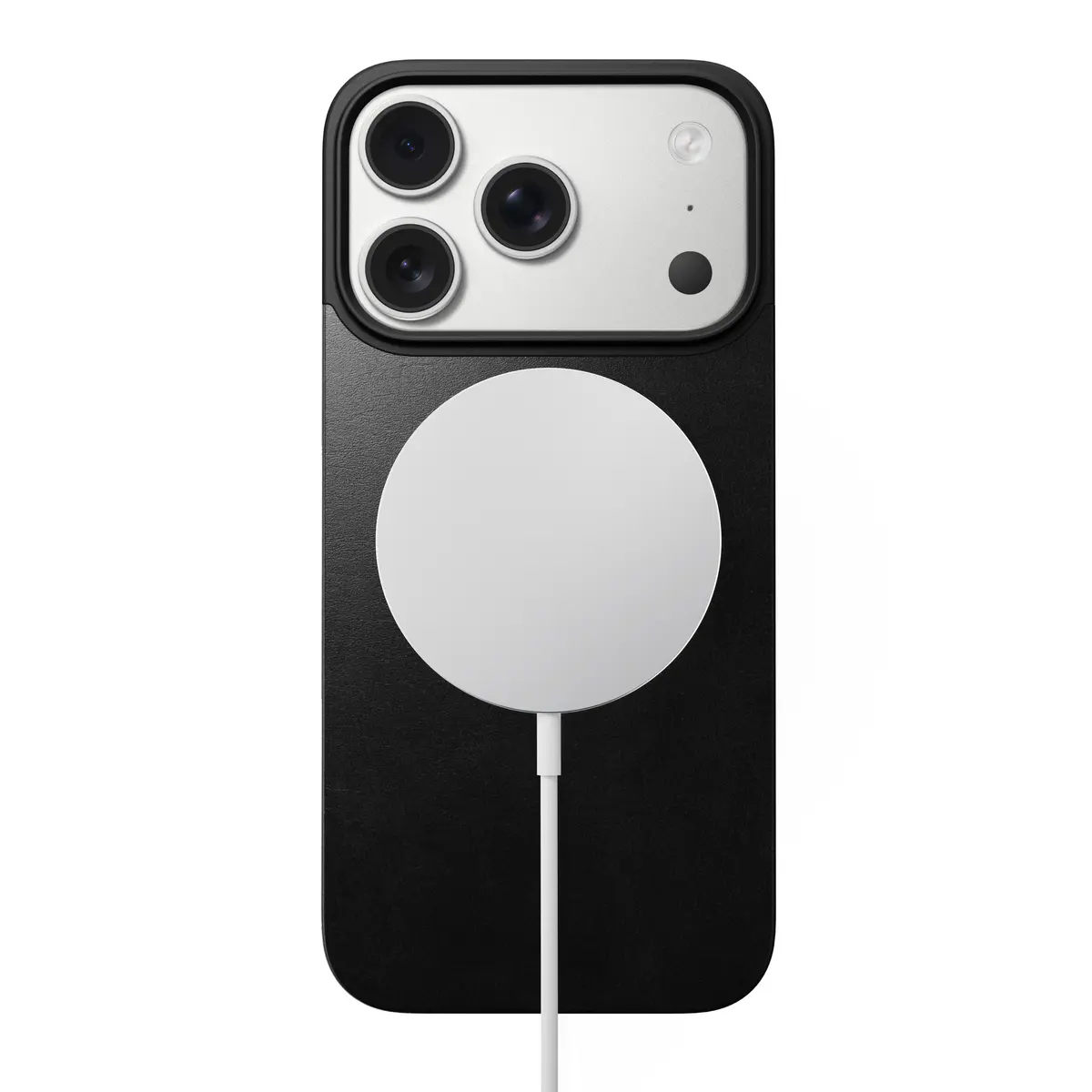 iPhone 18 Pro Magnetisk Bakside - Leather Back, Black