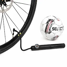 Cykelpumpe/Boldpumpe med trykmåler og 4 adaptere