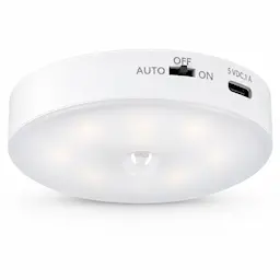 Oppladbar garderobelampe med sensor, Hvit