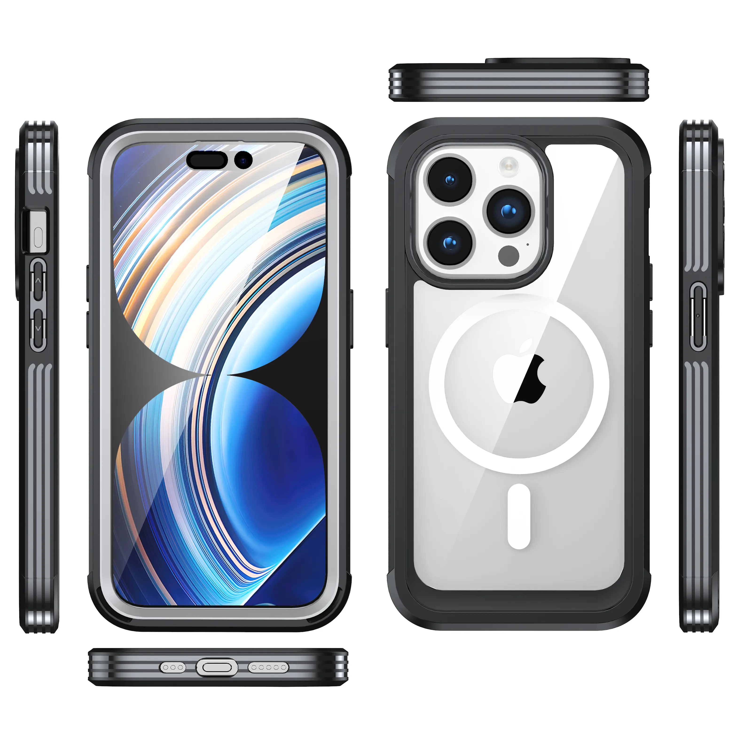 Premium Full Protection Case iPhone 15 Pro Max Svart
