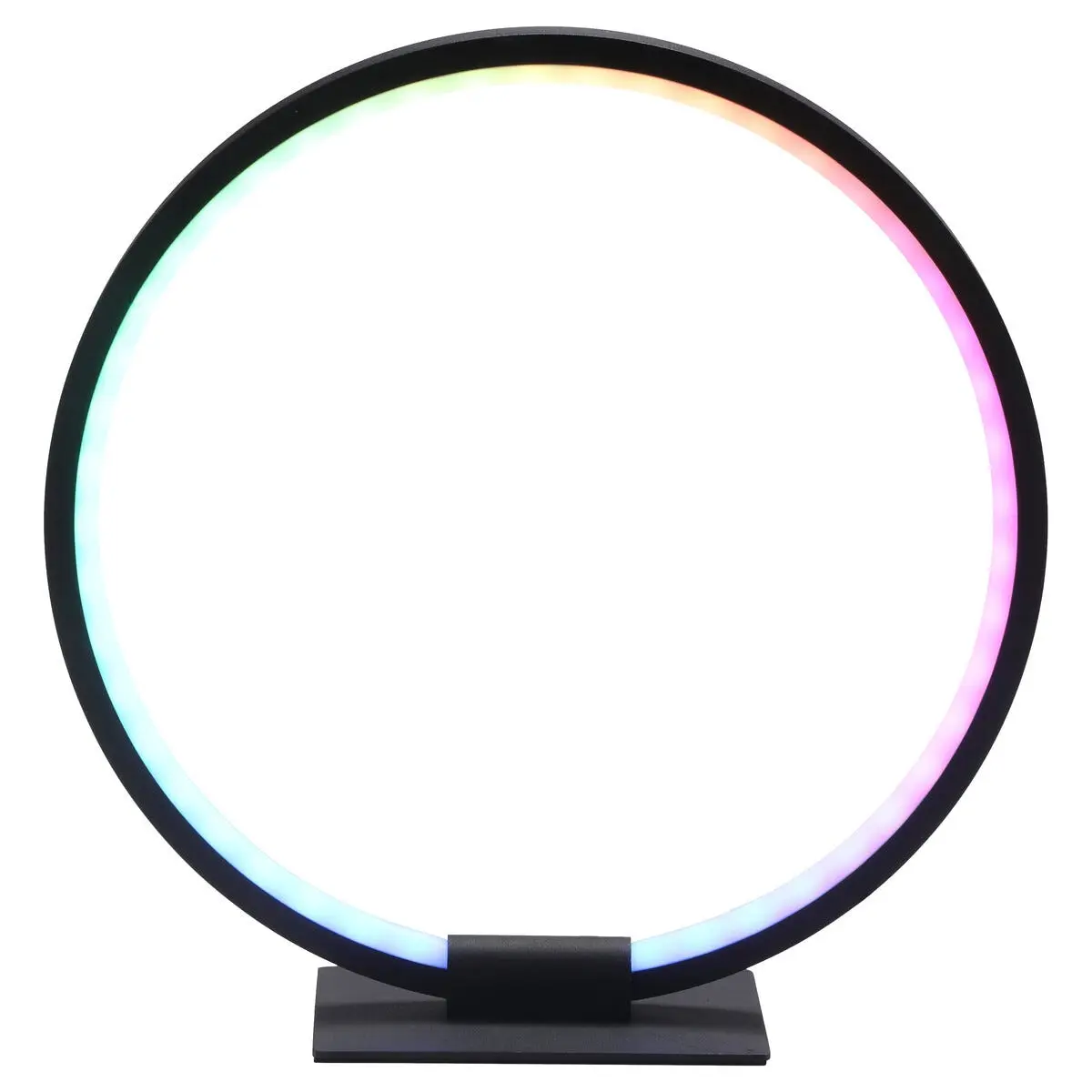 RGB Bordslampa med neon-ring, Svart
