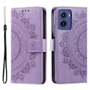 Læderetui Mandala Motorola Moto E15 lila